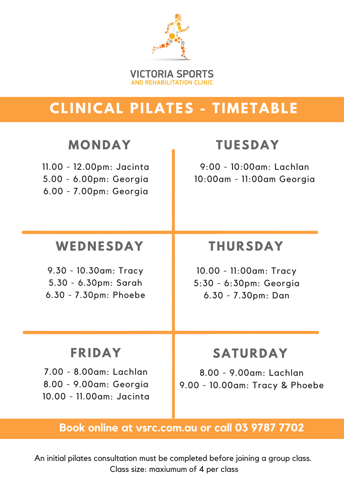Vsrc Png Pilates Timetable | Victoria Sports and Rehabilitation Clinic Mount ...